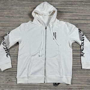 Chrome Hearts White Hoodie with Black Accents